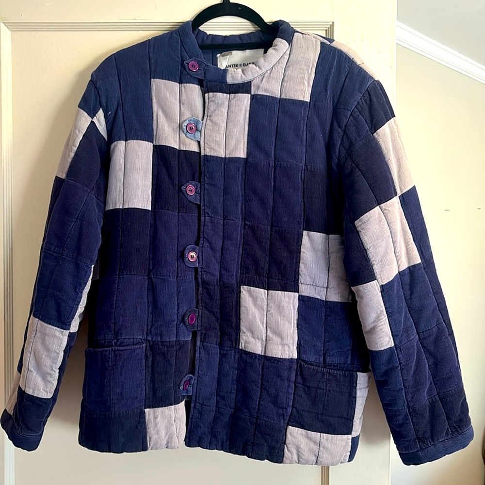 Anton Batik Blue Patchwork Coat - image 3